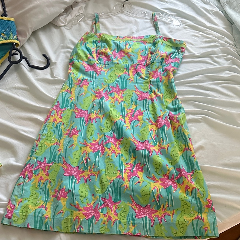 Tropical Starfish Print Mini Dress